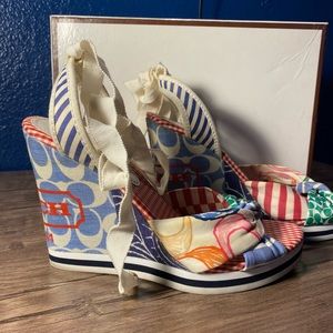 Coach wedge sandals